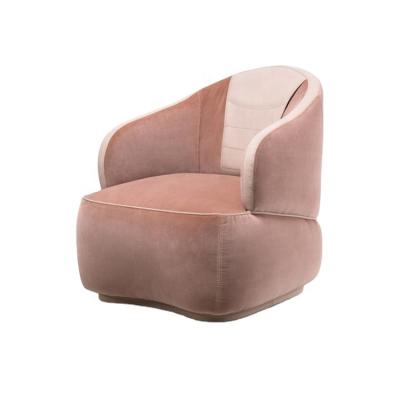 China Other Luxurious Single Shape Living Room Single Seat Sofa Chair Pink Velvet Modern Leisure Chair for sale