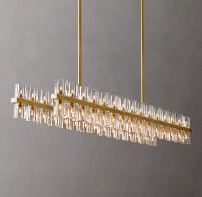 China Modern Rectangular Lighting Arcachon Rectangular Prism American Style Living Room Chandelier Chandelier 72