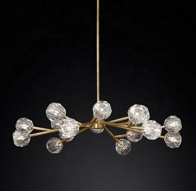 China American Style Crystal Glass Lighting Crystal Clear Round Chandelier Pendant Lights Ball De 36 48 72