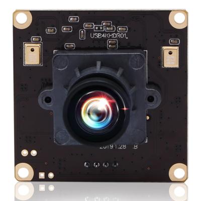 China ELP UHD 4K Camera 3840X2160 30fps USB Webcam Module IMX317 Without Distortion Lens For Smart KIOSK, ROBOT, ATM, Casino Game 38X38MM for sale