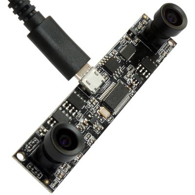 China Dual lens usb camera module ELP 720P MJPEG lens usb people counting usb camera module ELP-1MP2CAM001-HOV90 for sale