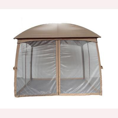 China Strong Waterproof 10' x 10' Outdoor Steel Fabric Gazebo With 4-Zipped Curtain Sidewalls for sale