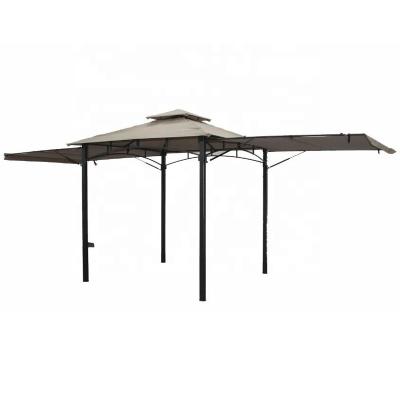 China Household Living 10' x 10' Outdoor Air Spring Canopy Steel View Gazebo for Patio (Brown) for sale