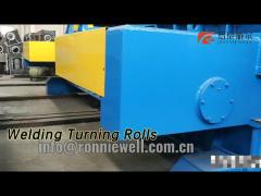 TSA Welding Turning Rolls 200t Motorized Travel Rubber Wheel