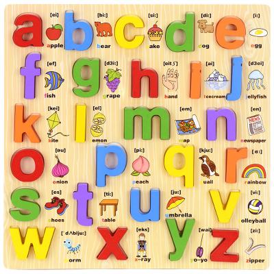 China Eco-friendly Material Toy Kids Learning Wooden Alphabets Educational Learning OEM Acceptable for sale