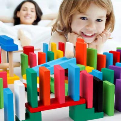 China Educational Game Toy Wooden Dominos Blocks Fashionable Kids Game Set for Concentration for sale