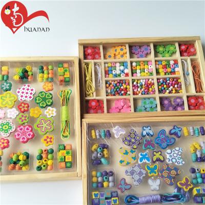 China Wholesale Europe Lovely And Cute Baby Wooden Beads Set For Children's Play DIY for sale