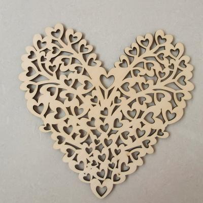 China Small Home Decoration Antique Imitation Wooden Heart Shape for sale