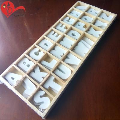 China Other Alphabet Small Wood Embellishment Letterbox Wooden Scrapbooking Cardmaking Craft for sale