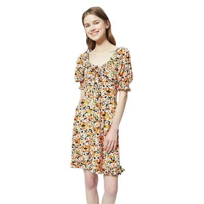 China New Design New Style Washable Gothic Ladies Summer Floral A Line Casual Dress for sale