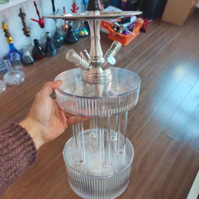 China Tobacco pipe heavy process the hottest selling LED hookah electronic shisha hookah set travel for wholesale for sale