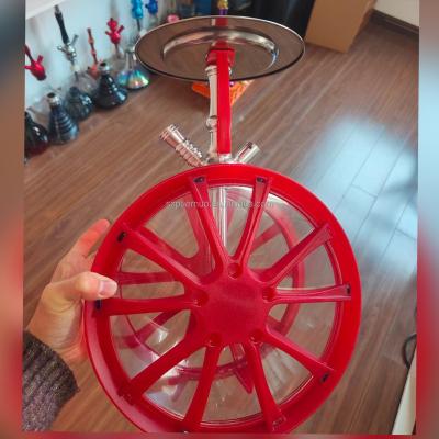 China Acrylic Hookah Tobacco Pipe Big Wheel Shisha Set High Quality Fancy Design for sale