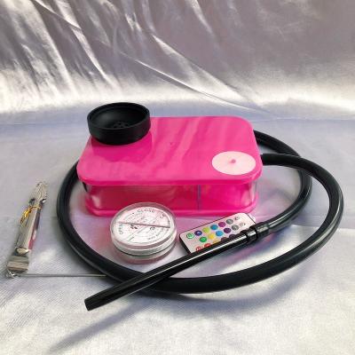 China Tobacco Hose Fancy Cute Pink Hookah Shisha Hookah LED Acrylic Bottom Hookah Logo Available Fast Delivery for sale