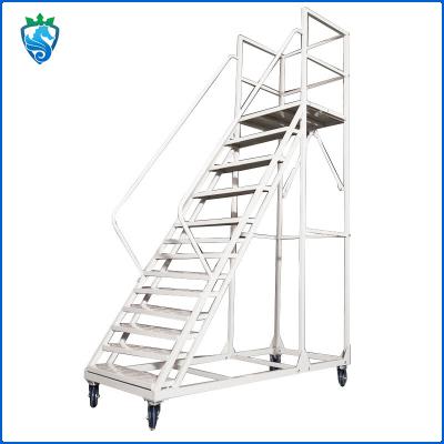 China Leichte Aluminium-Treppenleiter 8 ft 10 ft 12 ft Lagersteig Treppenhocker zu verkaufen