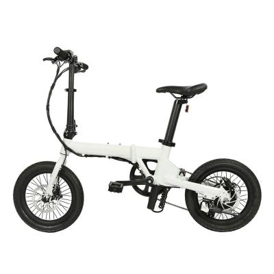 China Aluminum Alloy 16inch e Bike City Bike Women Size Moped 250w Foldable Adjustable Beach Cruiser Electric Bike for sale