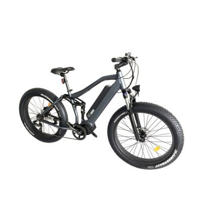 China Shimano 26 speed ebike 7 drive suspension mid mountain bike full fat tire 350W 500W 1000W MTB electric mountain bike 4.0 inch for sale