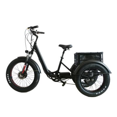 China Fat Tire Cargo 48V 500W 3 Wheel Electric Bike e Bike Electric Tricycle Electric Tricycle for sale