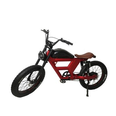 China Hot sale aluminum alloy full suspension 750w fat tire electric snow bike in mountain running bicycle for sale