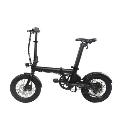 China Aluminum alloy 16 inch ebike 250w 25km/h electric fast cycle women's small folding electric bike for sale