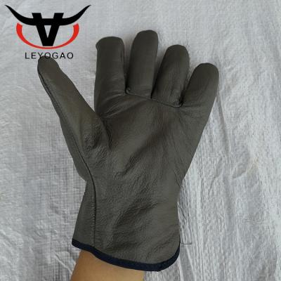 China Palm High Quality Full Driver Black Unisex Furniture Gardening Leather Gloves for sale