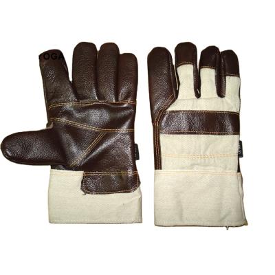 China Factory Sale Full Palm Industrial Mechanic Work Thin Leather Cotton Scratching OEM Warm Gloves for sale