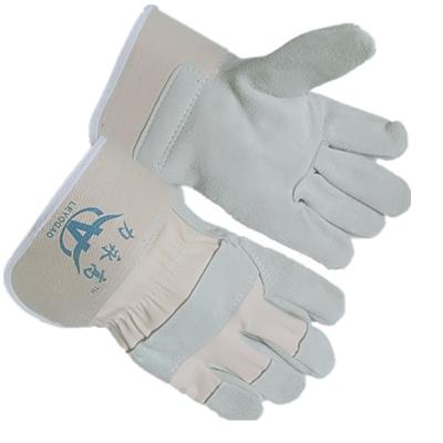 China China OEM gaozhou safety glove anti-slip cow split leather gloves welding leather gloves for work for sale