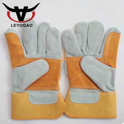 China China manufacturer comfortable custom logo cotton leather safty working gloves for sale