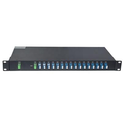 China C45~C60 16 Channel DWDM Dual Fiber Mux+DeMux 16CH DWDM 1U Rack Mount for sale