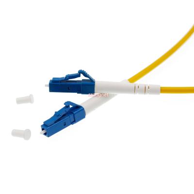 China FTTH 1.6mm LSZH 10m Singlemode Fiber Optic Patch Cord Simplex LC/UPC-LC/UPC Zipcords for sale