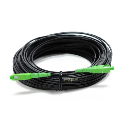 China Pre-connectorized FTTH Drop Cable Patch Cord FTTH Terminated Flat Patch Cord for sale