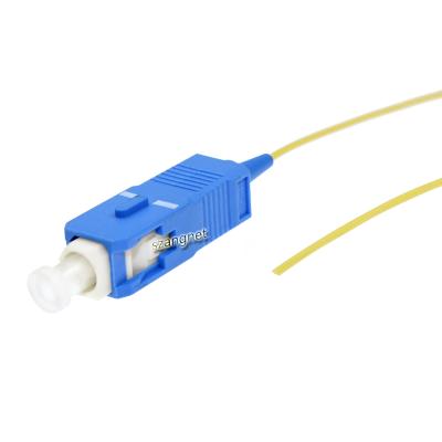 China (Data Center) 0.9mm Simplex Fiber Optic Pigtail 1.5M SC Pigtail Singlemode Fiber SC/UPC Pigtail for sale