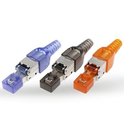 China field connection tool-free shielded modular jack RJ45 Cat6a Cat7/tool-free STP connector for sale