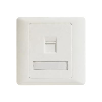 China 86*86 Networking Network Faceplate Sockets Ethernet Faceplate RJ45 for sale