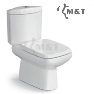 China Double-flush bathroom amenities color blue toilet 2 piece bowl bathroom toilet for sale