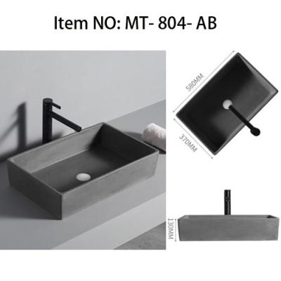 China Fashional Bathroomsinks Concrete Basins Gary Round Lavatory Cement Sink for sale