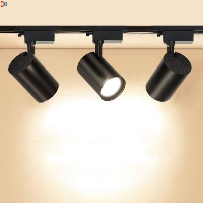 China Modern Led Track Lights Modern Fish Track Spot Lighting System Rail Lamp Adjustable Aluminum COB 20W 30W 40W Store Light for sale