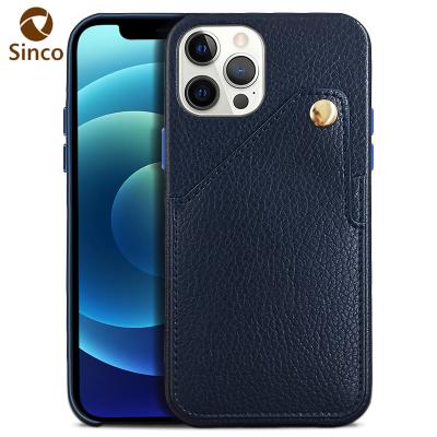 China High Quality Leather Shockproof Microfiber Wallet Phone Case Card Slot Leather Phone Case For iPhone12 for sale