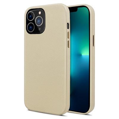 China High Quality Shockproof Magnetic Vegan Texture Saffiano Leather Phone Case For Iphone 13 for sale