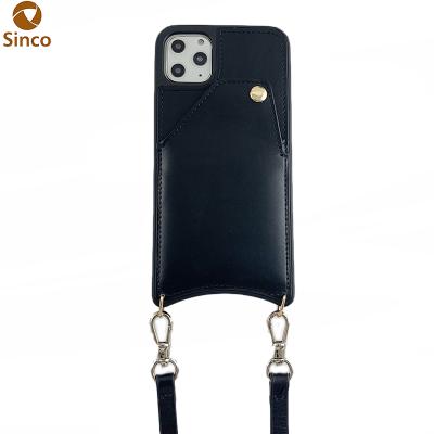 China Hot Selling Real Cowhide Leather Phone Case Women Leather Handbags Cross - Body Cell Phone Bags For iPhone 11 Pro Max for sale