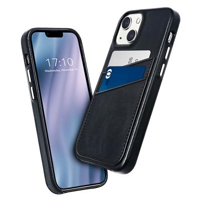 China Hot Sale Real Full Grain Shockproof Luxury Leather Mobile Case Handcrafted Case With Card Holder For iPhone Pro 11 Max Pro 1111 for sale