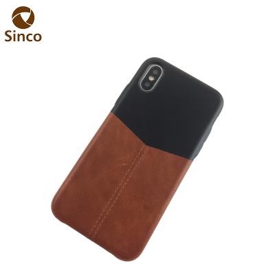 China High Quality New Design Shockproof Back Cover Mobile Phone Genuine Leather Cases For iPhone XS for sale