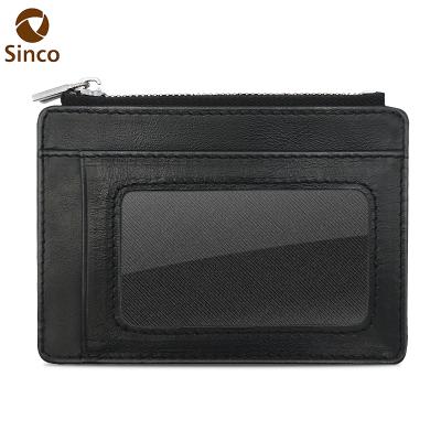 China New Attractive Price Durable Style Business Card Holder Metal Credit Card Leather Holder for sale