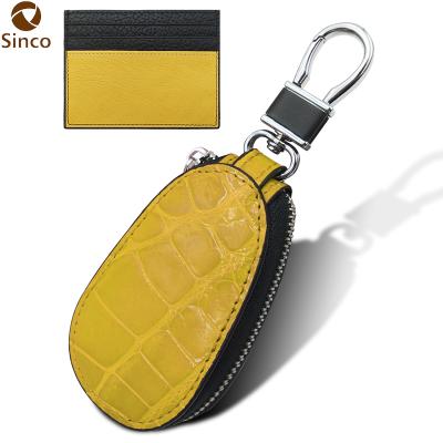 China PU Fashion Custom Men Car Key Holder Wallet Genuine Leather Key Chain Case Bag for sale