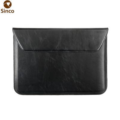 China OEM ODM Vintage Genuine Leather High Quality Luxury Genuine Leather Laptop Sleeve Waterproof Slim Bag for sale