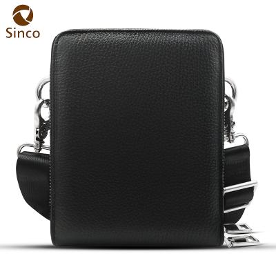 China Shockproof Durable Cross - Body Genuine Leather Pebble Grain Business Shoulder Bag For Men for sale