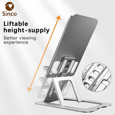 China Anti-fall Drop Shipping Portable Foldable Desktop Mobile Phone Stand Aluminum Cell Phone Holders for sale