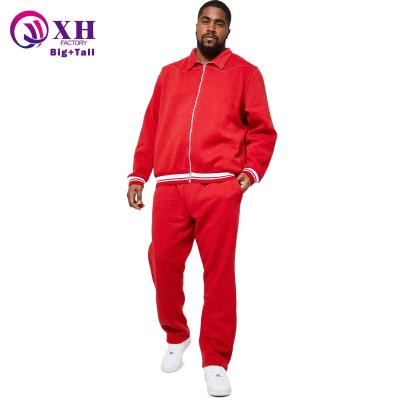 China High quality thermal men's tracksuits big and simple oversized point street wear large college plus size polyester tracksuit men for sale