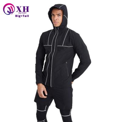 China Men's Simple Oversized Patchwork Tracksuit Street Wear Two Piece Thermal Custom Logo Clothing Plus Size Men's Reflective Tracksuit for sale