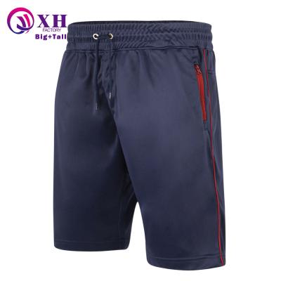 China Wholesale Custom Logo Anti-Wrinkle Big And Tall Men's Gym Swimming Fishing Pocket Nylon Zipper Plus Size Men's Shorts for sale