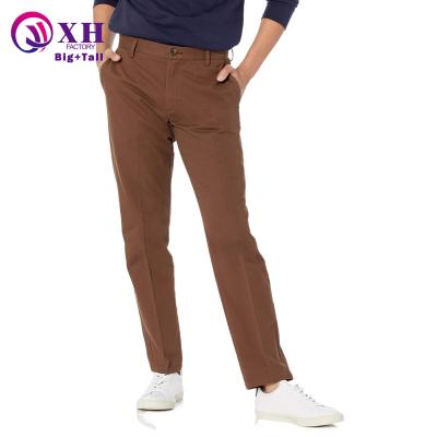 China Viable Custom Logo High Quality Essentials Golf Men Pants Slim Fit Chinos Flat-front Ride-Resistant Men's Pants & Trousers for sale